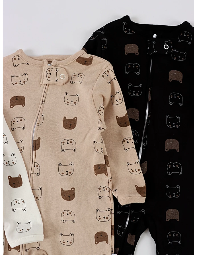 Set 3 salopete premium, Bear Face multicolor picture - 4