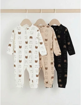 Set 3 salopete premium, Bear Face multicolor