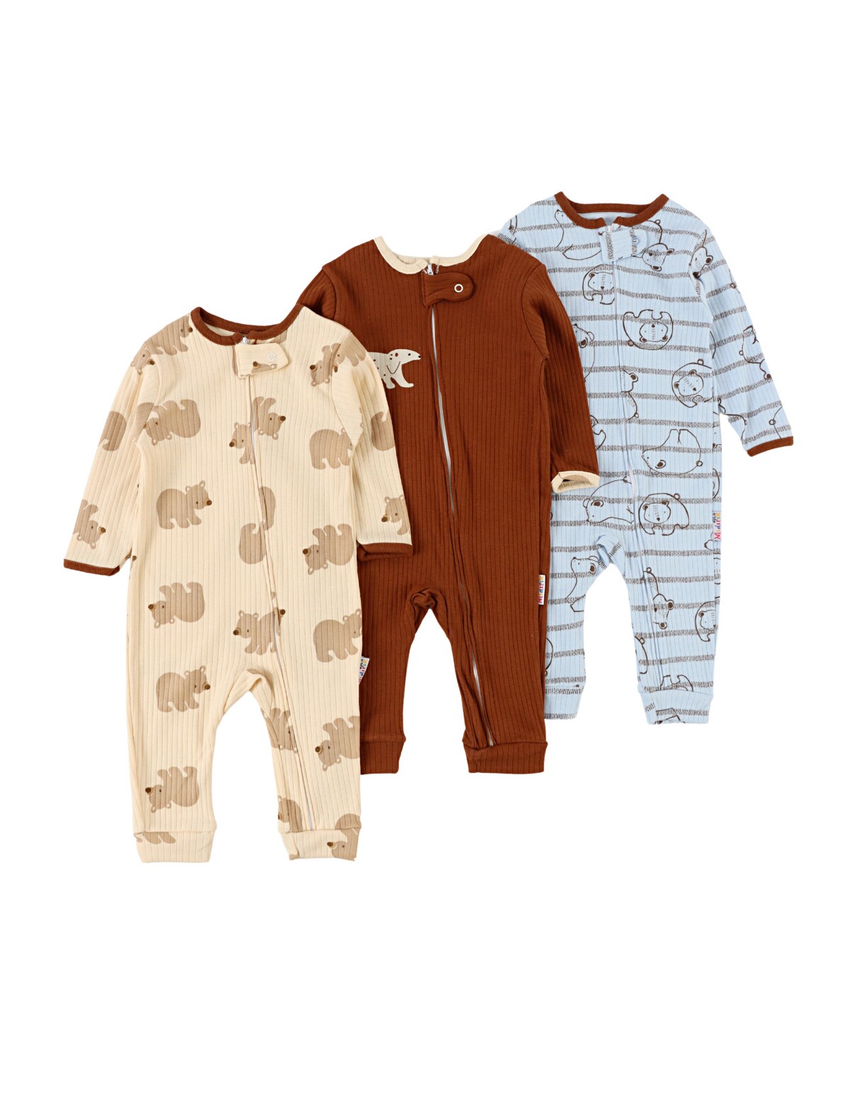 Set 3 salopete premium, Bebe Bear multicolor