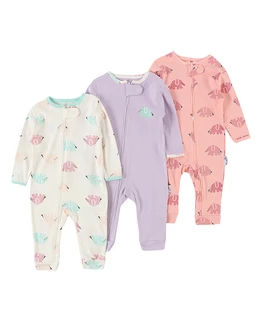 Set 3 salopete premium, Elefantei, multicolor