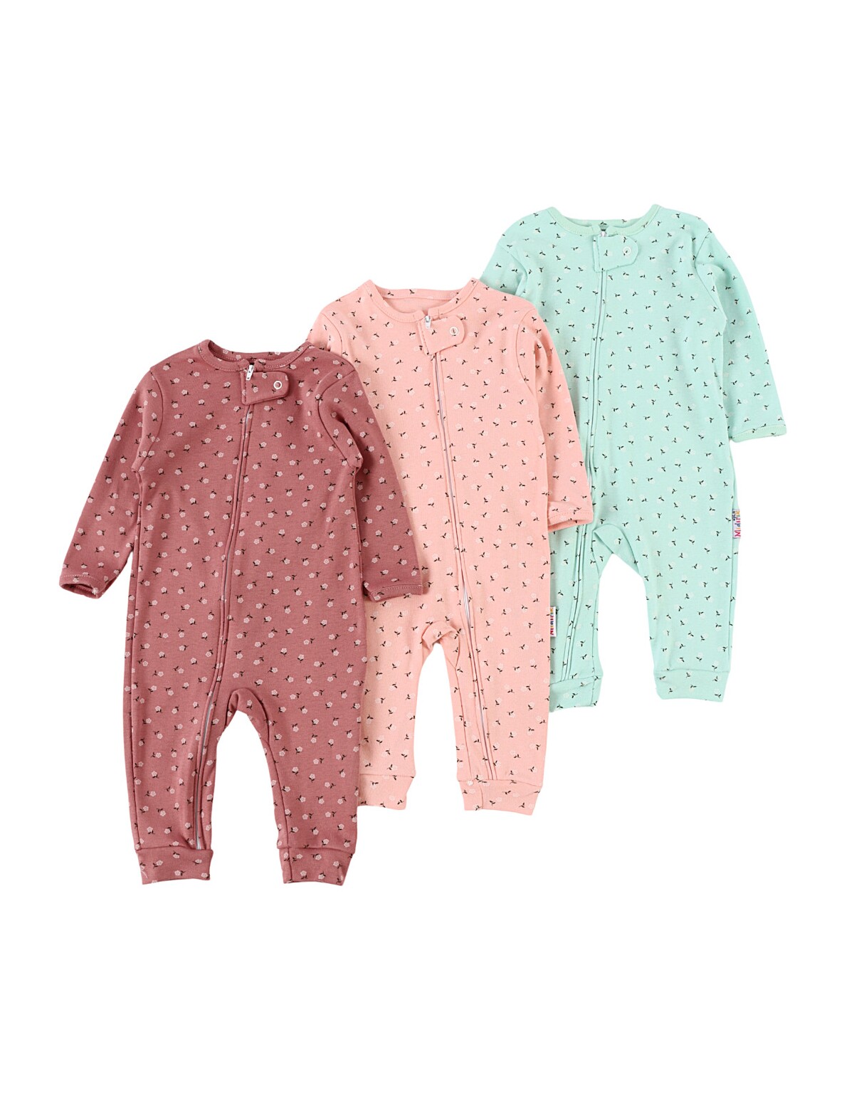 Set 3 salopete premium, Flowers multicolor