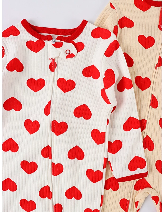 Set 3 salopete premium, Inimioare multicolor picture - 2