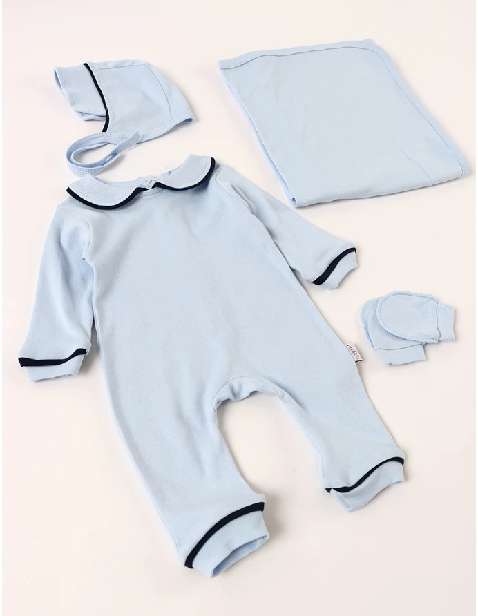 Set 4 piese bebe Kriss, model albastru deschis picture - 5