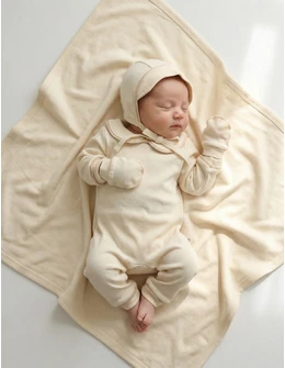 Set 4 piese bebe Kriss, model crem deschis