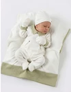 Set 4 piese bebe Laures, model alb-verde picture - 2