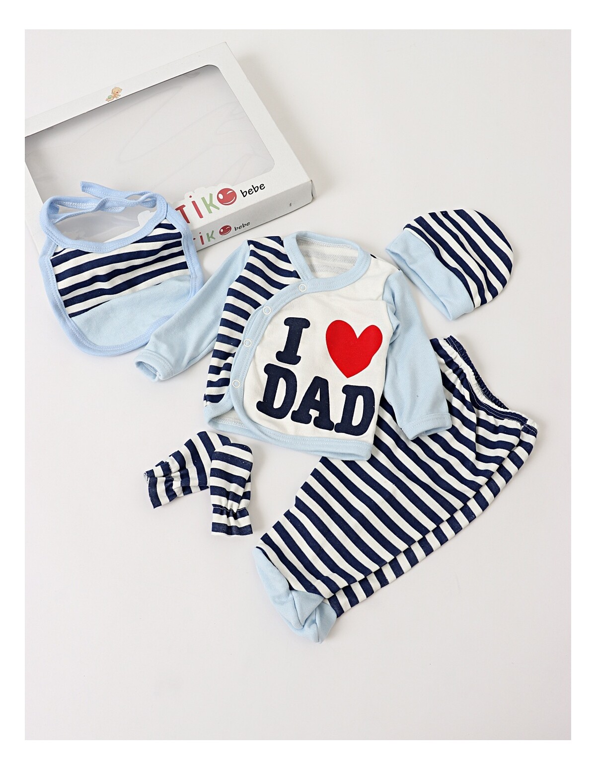 Set 5 piese I Love DAD PITIKO bleu