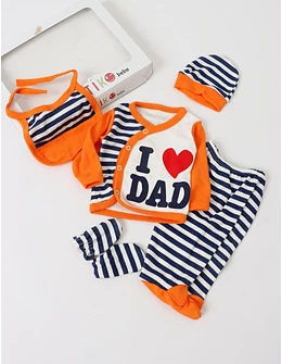 Set 5 piese I Love DAD PITIKO portocaliu