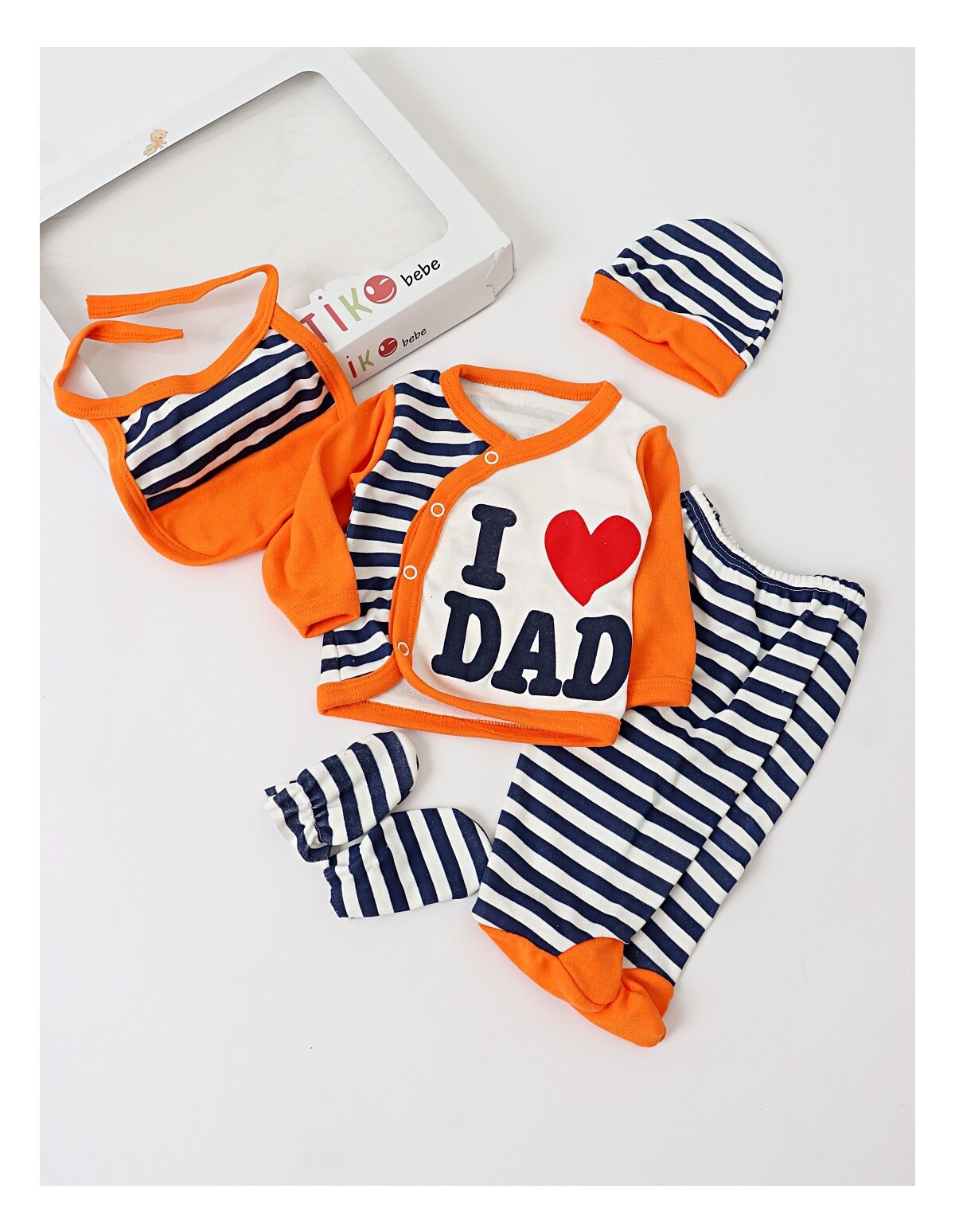 Set 5 piese I Love DAD PITIKO portocaliu