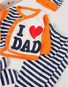 Set 5 piese I Love DAD PITIKO portocaliu