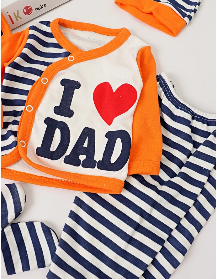Set 5 piese I Love DAD PITIKO portocaliu picture - 2