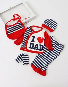 Set 5 piese I Love DAD PITIKO rosu
