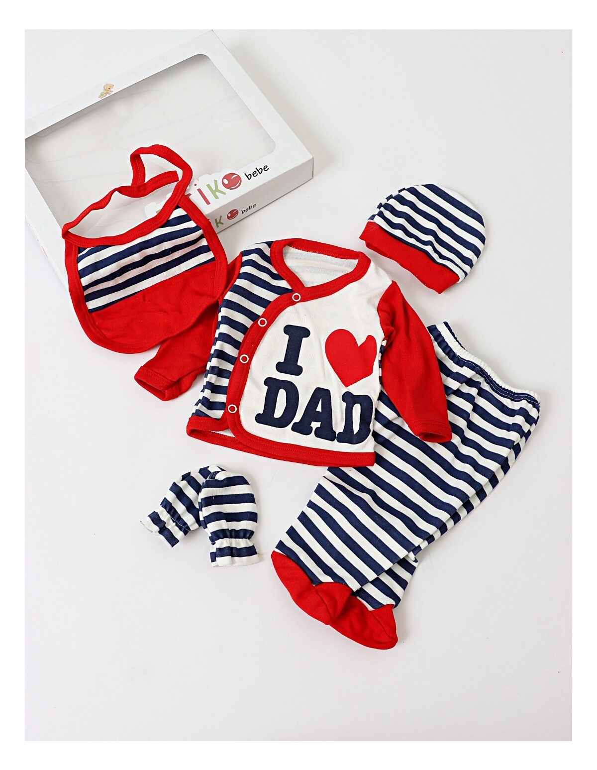 Set 5 piese I Love DAD PITIKO rosu