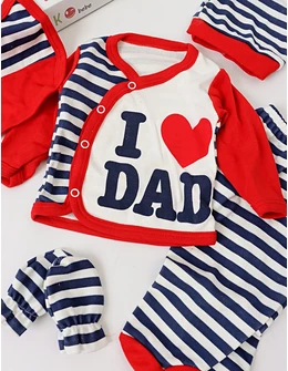Set 5 piese I Love DAD PITIKO rosu