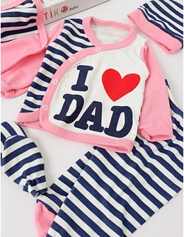Set 5 piese I Love DAD PITIKO roz