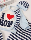 Set 5 piese I Love MOM PITIKO bleu picture - 2