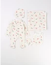 Set 5 piese Toy Bear, alb-roz picture - 2
