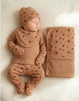 Set 7 piese bebe, Gabriel, maro