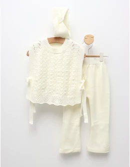 Set acrilic 3 piese Anabelle alb