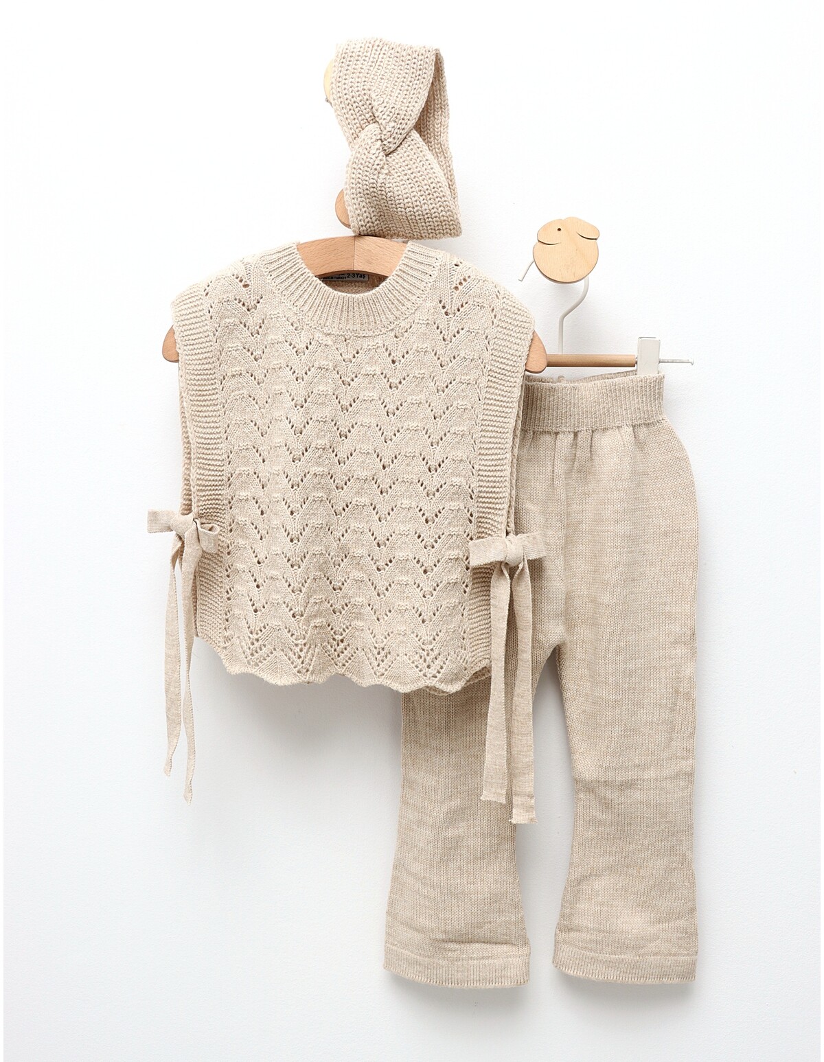 Set acrilic 3 piese Anabelle crem