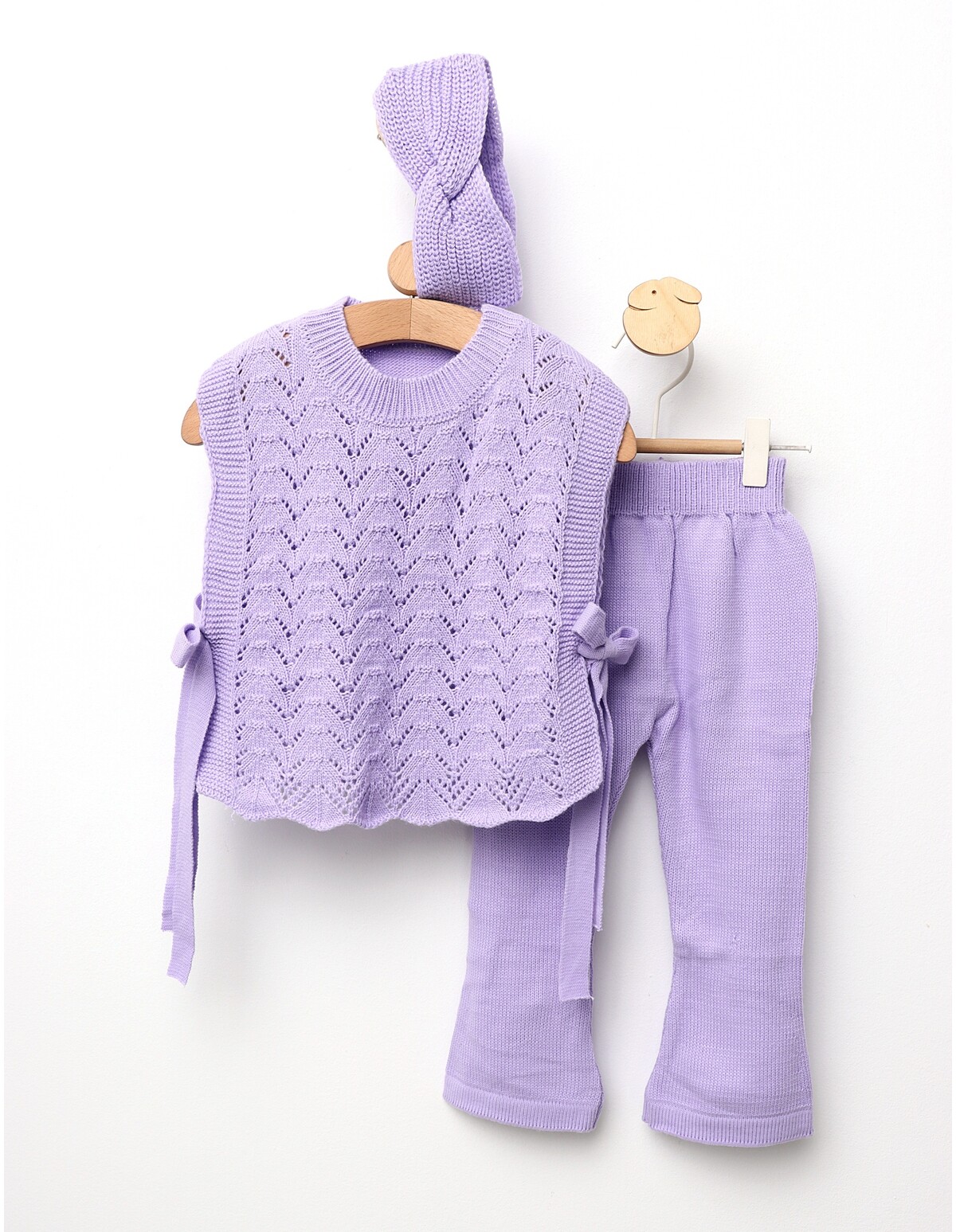 Set acrilic 3 piese Anabelle mov