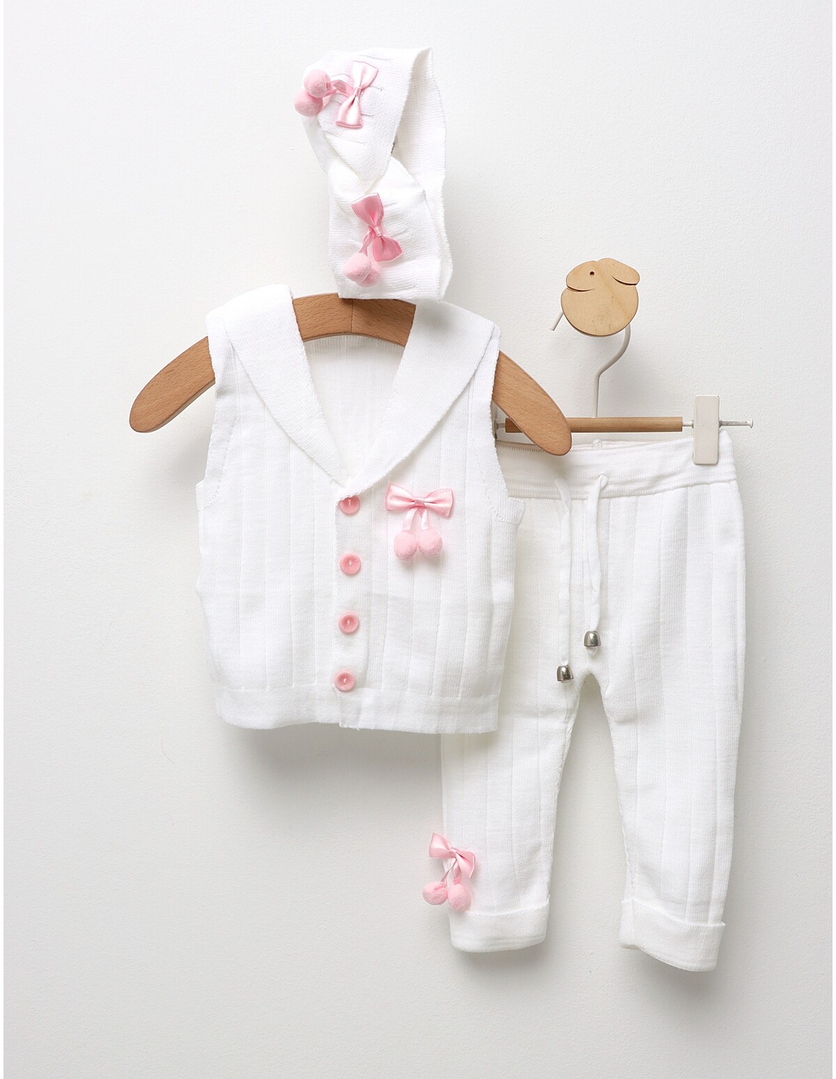 Set acrilic 3 piese Izabelle alb