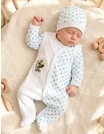 Set baby buline body, salopeta, fes buline albastre picture - 1