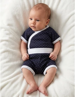 Set baby-summer 2 piese bleumarin-buline