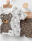 Set baietei ursulet Fashion alb-crem picture - 2