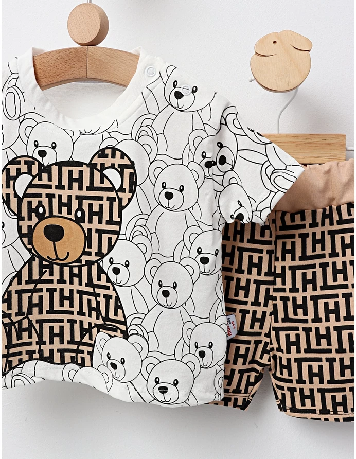 Set baietei ursulet Fashion alb-crem picture - 2