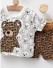 Set baietei ursulet Fashion alb-maro picture - 2