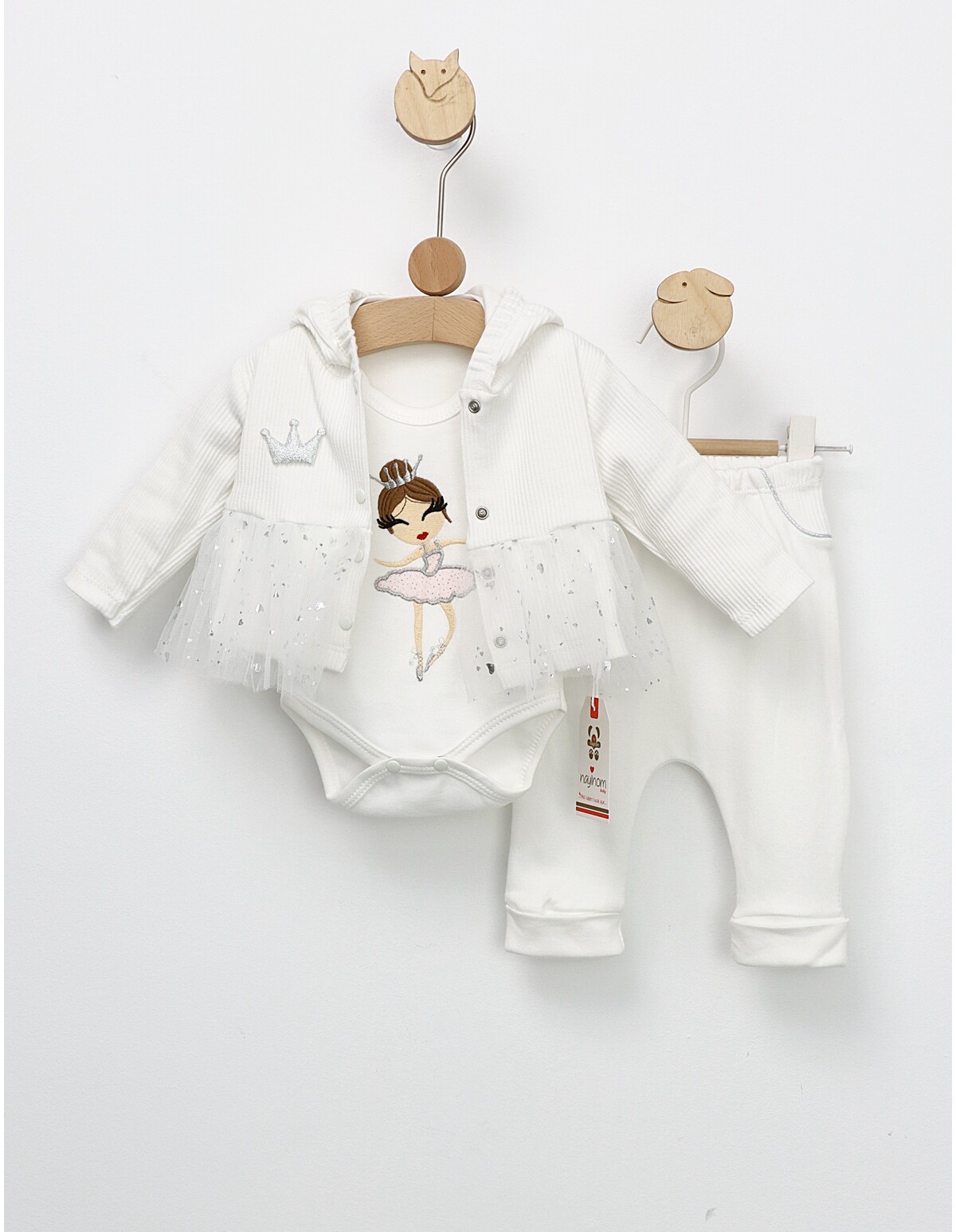 Set balerina 3 piese alb