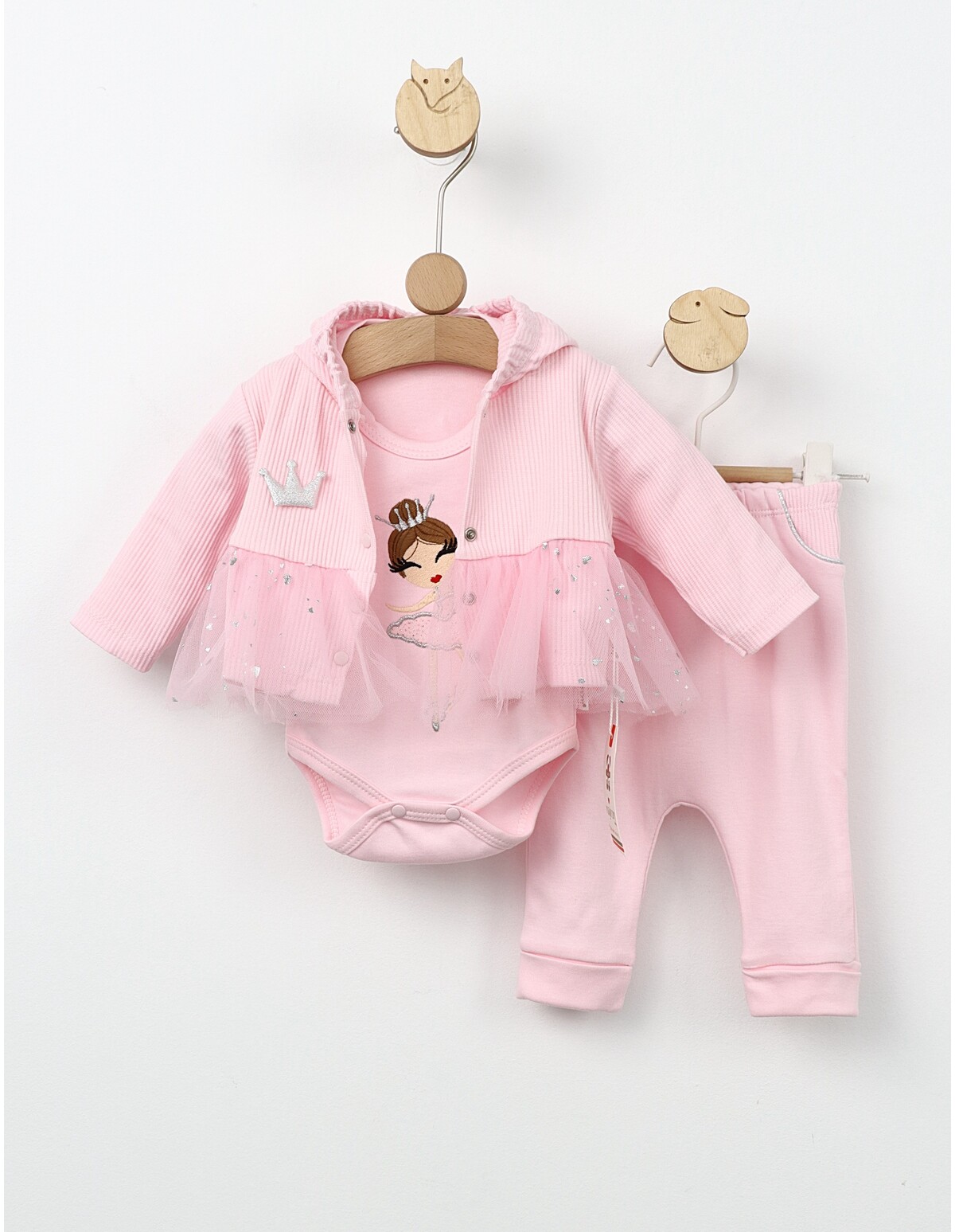 Set balerina 3 piese roz