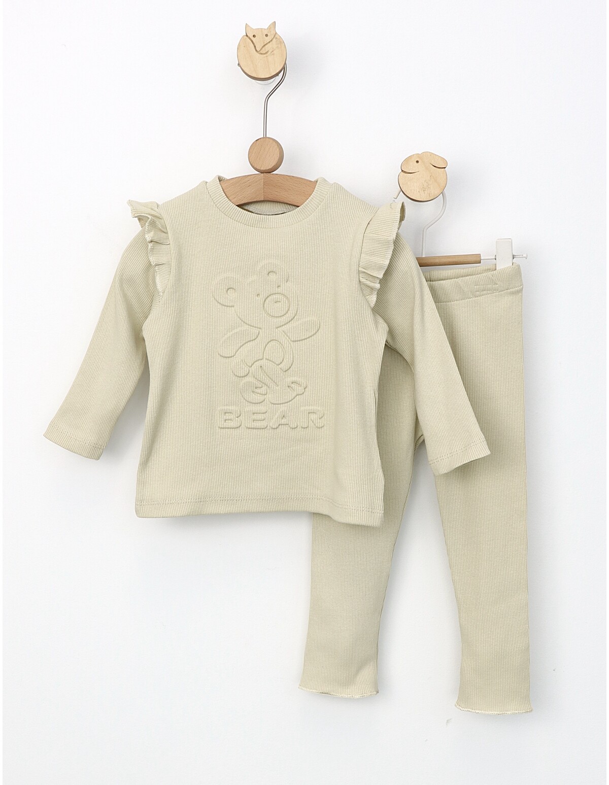 Set Bear fetite 2 piese ecru