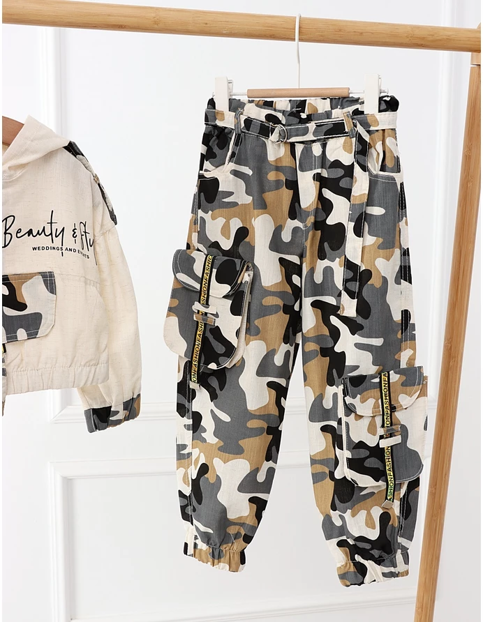 Set Beauty Style Crop Top Army cu gri picture - 5