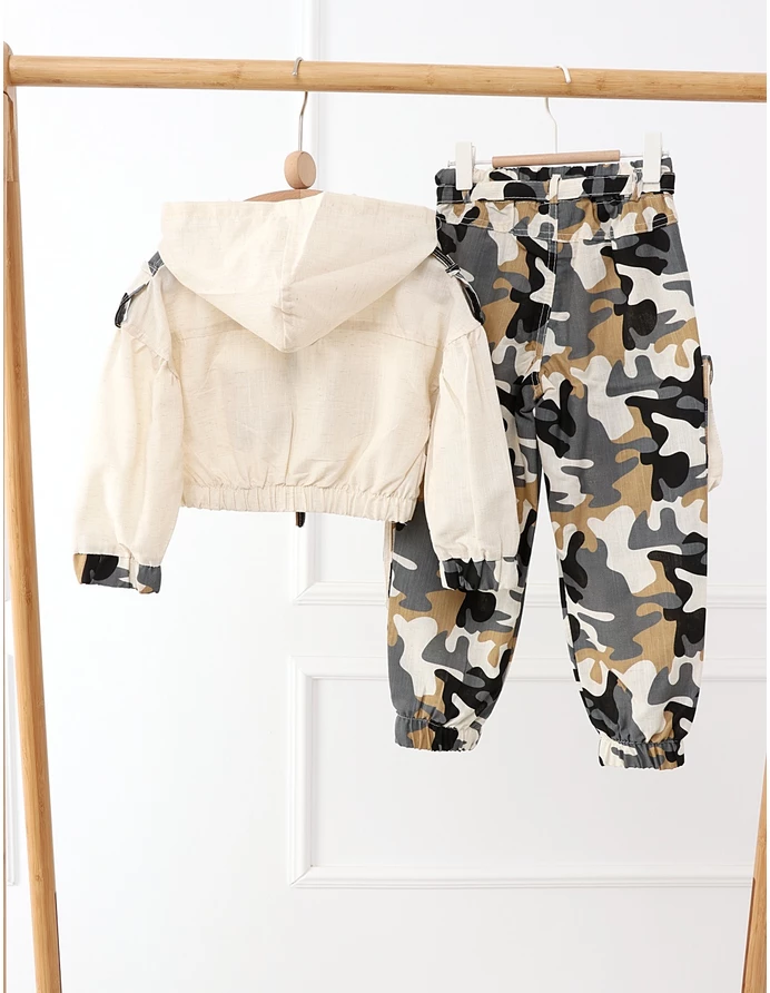 Set Beauty Style Crop Top Army cu gri picture - 6