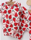 Set Body+Pantalon, Capsuni, cu rosu picture - 2