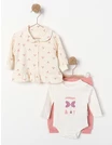 Set Butterfly Rosi model ecru-roz 2