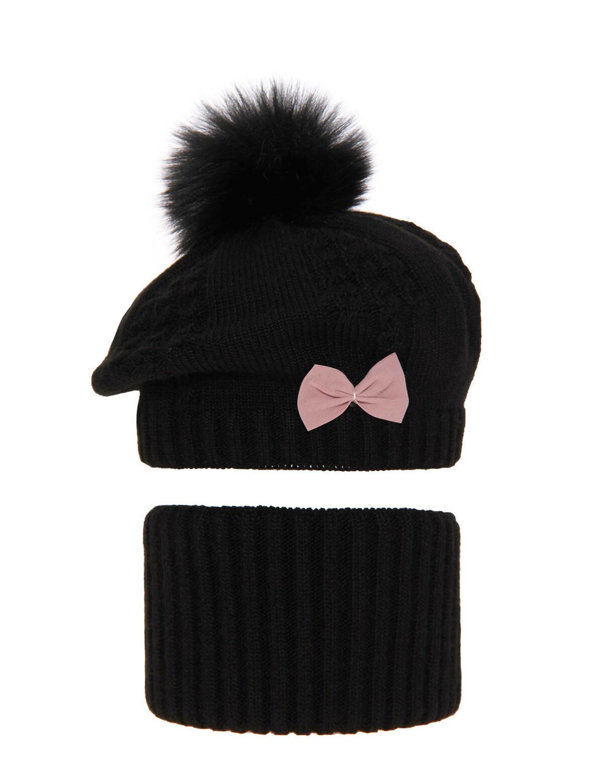 Set caciula cu burlan Amora negru
