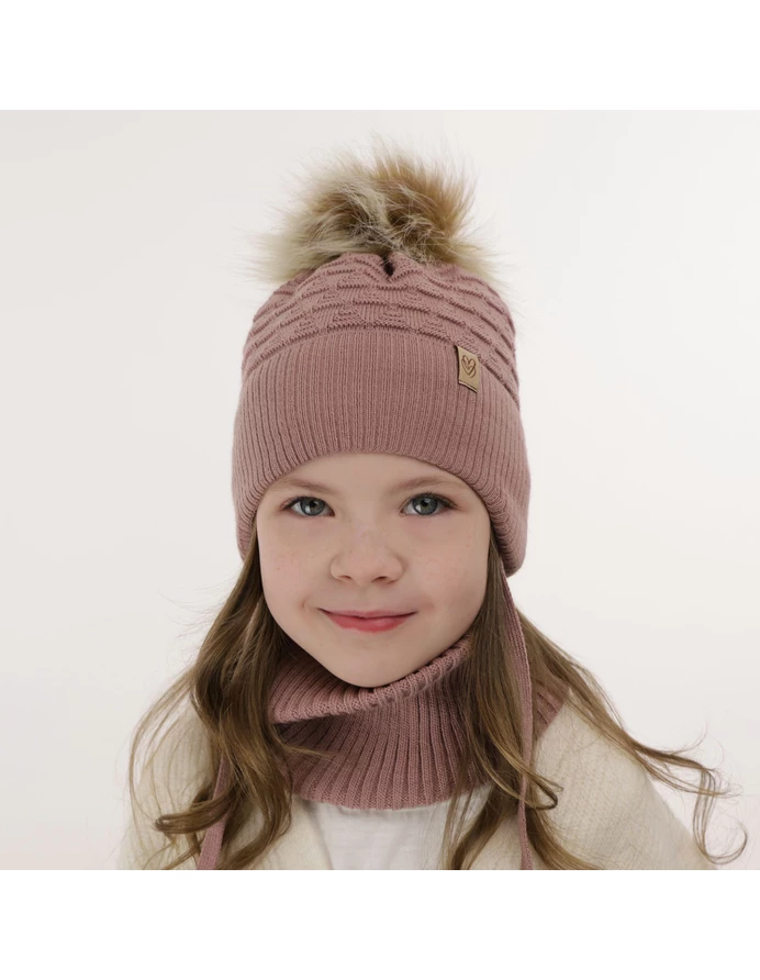 Set caciula cu burlan Egeria corai picture - 2