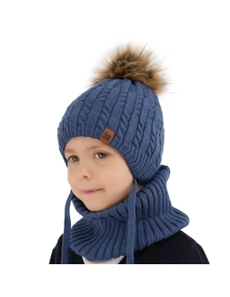 Set caciula cu burlan Indigo grena