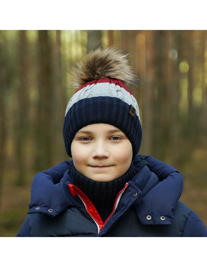 Set caciula cu burlan Karmel verde picture - 3