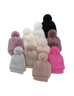 Set caciula cu fular Candy bej