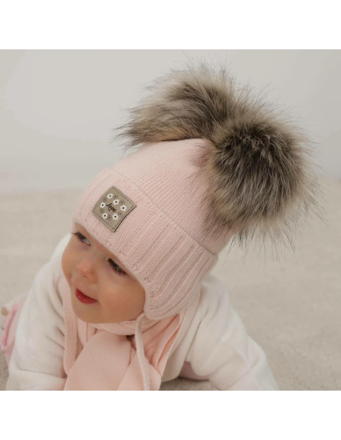 Set caciula cu fular Jazz bej picture - 2