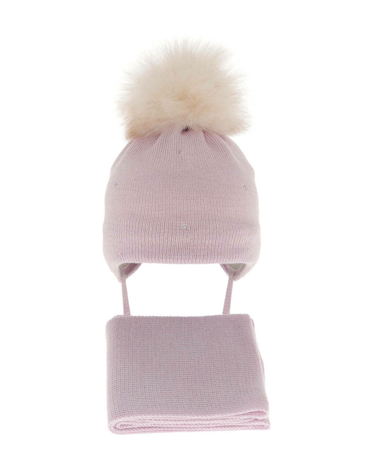 Set caciula cu fular MERINO Rosalina mov