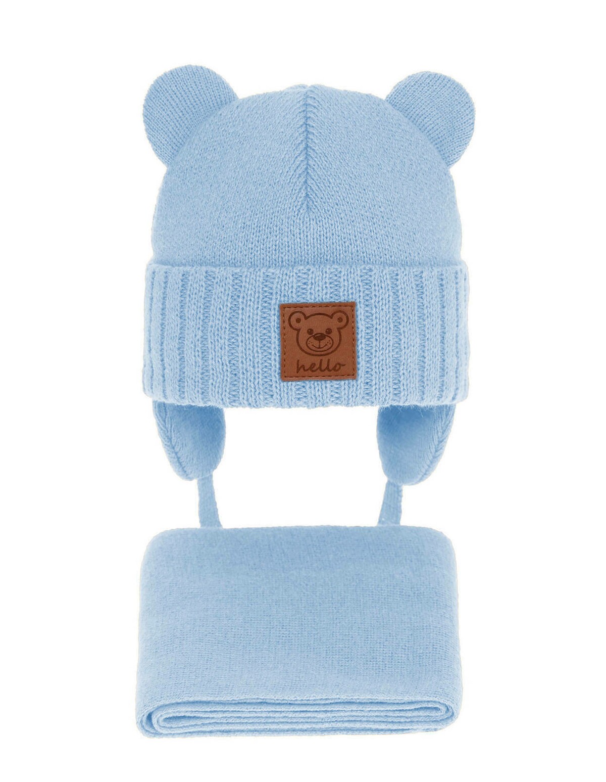 Set caciulita cu fular Petit blue