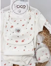 Set cadou 5 piese, imprimeu floricele, alb picture - 3