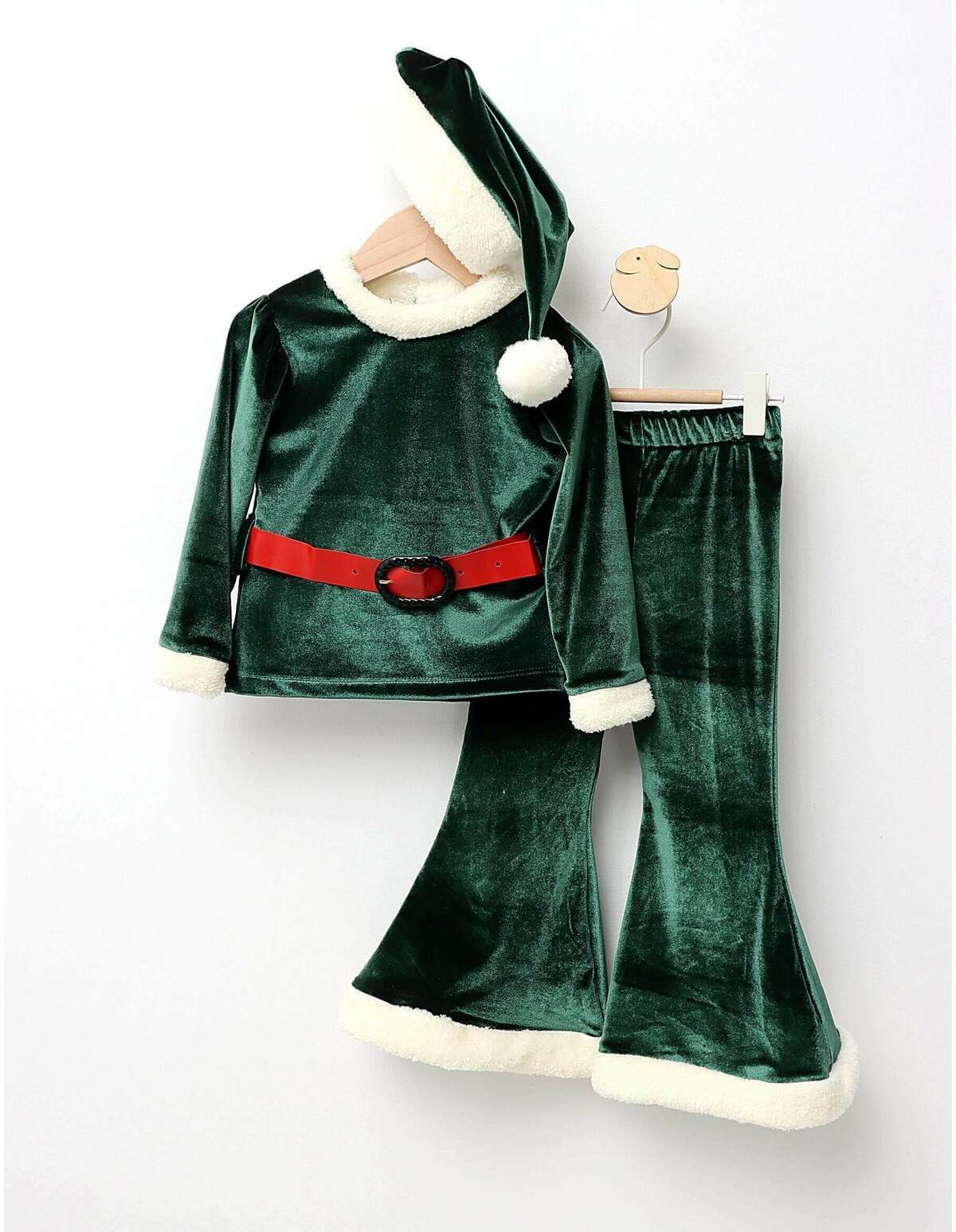 Set catifelat 3 piese Daiana verde