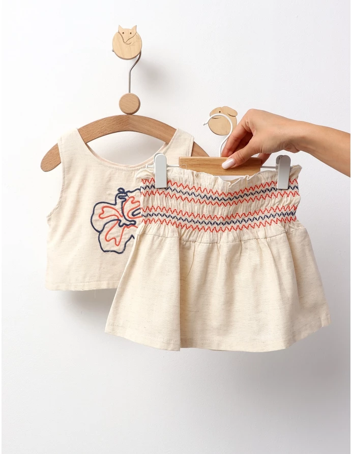 Set Crop Top Bella, model crem picture - 3