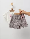 Set Crop Top cu blug, Mily, roz picture - 4