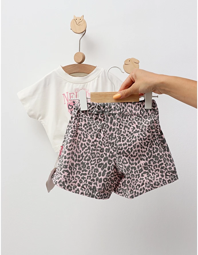 Set Crop Top cu blug, Mily, roz picture - 5